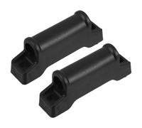 2pcs Plastic Footrest Attachment for Reclining Gaming Chair, Black | Office Chair Footrest Sliders Replacement, Home Office Accessory, Smooth Edges, Easy Installation, Easy Cleaning