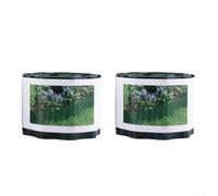 2pcs Plastic Garden Edging Fence 9m Green Wave-Style Flexible Lawn | UV-Resistant PP Material blocks roots and soil spread multiple heights available bends for curves or straight lines