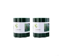 2pcs Plastic Garden Edging Fence 9m Green Wave-Style Flexible Lawn | UV-Resistant PP Material blocks roots and soil spread multiple heights available bends for curves or straight lines
