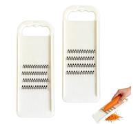 2PCS Plastic Graters for Kitchen 2 Sizes Cabbage Shredder Multifunctional Potato Cucumber Carrot Grater Vegetable Slicer Salad Chopper Handheld Carrot Shredder Food Slicer (2mm/3mm)