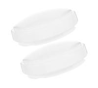 2pcs Plastic Lamp Shade Replacement for Ceiling Lights, White | Dome Shaped Smooth Finish, Impact Resistant Cover for Pendant Lights, Wall Sconces, Entryway Use