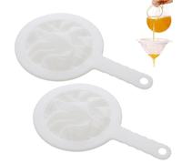 2pcs Plastic Nylon Fine Mesh Strainer,200 Mesh Fine Mesh Food Grade PP Strainer Ultra-Fine Nylon Mesh Sieve Mesh Colander with Non Slip Handle for Coffee Jam Fruits Vegetable Straining Set Strainer