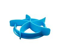 2PCS Plastic Pastry Cutter Baking Bread Rolls Mold Dough Press Mold Set Bread Press Stamp Tool Baking Tool and Accessories (Blue)