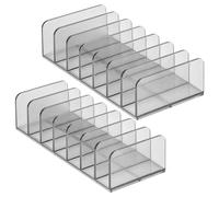 2PCS Plastic Storage Box for Makeup Palette Organiser, Clear Eyeshadow Palette Organizer for Dresser Vanity