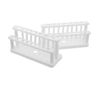 2pcs Plastic Test Tube Rack 15-hole Double Row Stand White