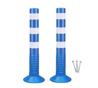 2pcs Plastic Traffic Delineator Cones, 30”in Height Safety Cones Road Signs Multiple colours with Expansion Bolts for Parking/Crowd Control(Blue)