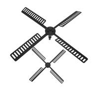 2pcs Plastic Windmill Leaf Garden Windmill Part for Yards | Black Finish, Outdoor Garden Use, Sturdy Construction, Reliable Stability