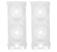 2pcs Plastic Window Coil Spring Brackets White Two Position | For window track accessory systems and coil springs, smooth operation and longer service life, DIY replacement for universal
