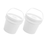 2pcs Plastic Wipes Bucket for Wipes with Lid and Handle | Sealed Freshness, Large Capacity, Portable Carry Design, White Finish, Bathroom and Car Use
