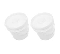 2pcs Plastic Wipes Bucket with Lid Baby Wipe Holder | White Finish, Large Capacity, for Paper Towels and Wet Towels in Car or Bathroom