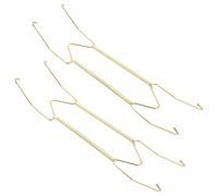 2pcs Plate Hangers for The Wall 8 Inch Spring-Loaded Copper Alloy W Shape Invisible Plate Holder with Strong Load-Bearing Capacity Leaves No Trace for Home Decoration