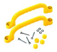 2PCS Playhouse Accessories for Kids 3+, Plastic Handle with Screws, Smooth Climbing Frame Accessories for Park, Backyard Tree House Playhouse Climbing Frame