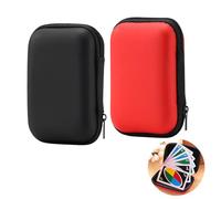 2pcs Playing Cards for UNO Card Game Case Carry Party Entertainment Board Waterproof Scratch Resistant Deck Box for Outdoor Gaming Camping Travel (Black; Red)
