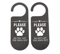2PCS Please Don' t Let The Cats/Dogs Out Funny Door Hanger Sign Please Do Not Disturb Funny Cat Lovers Decoration Ideal for Cat House (LET THE DOGS OUT H EU)