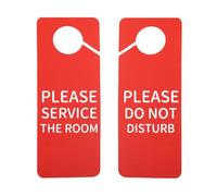 2PCS Please Service The Room Do Not Disturb Door Hanger Double Sided Hanger for Hotel (SERVICE THE ROOM UK)
