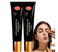 2PCS Plumpify Plumping Serum Oil,Plumpify Lip Booster Plumping Serum,Hydrating Lip Enhancer Oil for Fuller Smoother Lips,Reduces Lines Lips Balm,Hydrating&Gloss,Nourishing Formula Non-Sticky