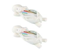 2Pcs Plush Hippo Pencil Case Multifunctional Pouches Portable Makeup Organiser Storage Bag for School Organiser