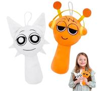 2Pcs Plushies, Plush Toy Collectible Stuffed Toy Realistic Cute Soft Stuffed Animal Doll Pillows Valentine's Day Birthday Gifts for Game Fans Boy Girl Kids