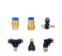 2PCS Pneumatic Air Connector Accessories PC/PCF/SL/PB/PX/PL 10mm 12mm 14mm 16 Thread M5 3/4" 1 2 Way Hose Accessories Pipe Quick Connector(PCF,6MM_G3/8)