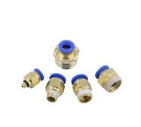2PCS Pneumatic Connector PC4-M5 Quick Insert Quick Connect Fine Teeth Metric Thread PU Pipe Straight Fittings(PC4-M8x1.25)