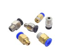 2pcs Pneumatic Connectors For 3D Printers Parts Bowden Quick Jointer Coupler 1.75/3mm Pipe Pc4 M6 M10 Fittings PTFE Tube 2/4mm