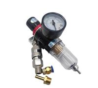 2pcs Pneumatic Filter Air AFR2000 Treatment Unit Pressure Regulator Compressor Reducing Valve Oil Water Separation Gauge Switch(AFR2000 ADD PC12MM,Fiber Filter)