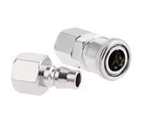 2Pcs Pneumatic Parts Euro Air Line Hose Compressor Connector Quick Release 3/8" BSP Female Thread Coupler Connector Fitting DUO ER
