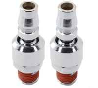2PCS pneumatic quick joint connectors 20PM with 1/4 inch PT2 thread diameter, nickel plated iron, For 360 degree rotary swivel for use with air compressors and pneumatic tools