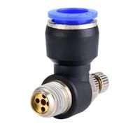 2pcs Pneumatic Regulator Valve Premium Air Flow Speed Controller with Quick Connect Fittings for Industrial Equipment and DIY Projects Copper Plastic Construction (SL12-02)