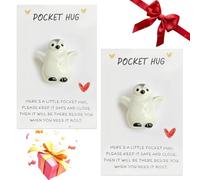 2PCS Pocket Pen/guin,A Little Pocket Pe/nguin Hug,Pocket Hug Gift,Cute Mini Pengu/in Keeps/ake with Message Card,Mini Cute Pocket Peng/uin Hug Decoration,Cute Pengui/n Decoration Pocket Hugs