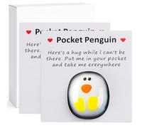 2Pcs Pocket Penguin,Penguin Pocket Hug,Pockets Hugs Gift Kits Cute Mini Penguins Animal Keepsake Ornaments with Two Encourage Card&A Box Penguin-Hug Present Accessory for Lovers,Family,Friend,Children