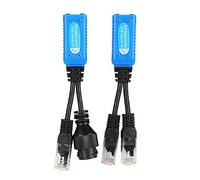 2pcs PoE Splitter Adapter, RJ45 Combiner POE Adapter Connectors, 5.5x2.1mm DC Plug Cable