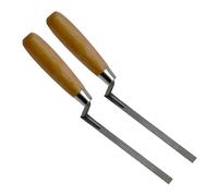 2Pcs Pointing Trowel Brick Jointer Bricklaying Tool for Pointing Mortar Cement Trowel Tool Finger Tuck Stainless Steel