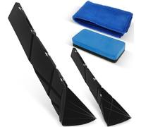 2Pcs Polygons Flat 3-in-1 Measuring Spoon Foldable Flat Spoons with 6 Different Size Polygons Measuring Spoon Magnetic Measuring Spoons Kitchen Gadget Utensils Scoop (Black)