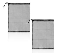 2pcs Pond Pump Filter Bag, 15.35x11.81in Water Pump Barrier Bag with Drawstring Thicken Mesh Filter Media Bag Windmill Accessories Outdoor Fountain Parts