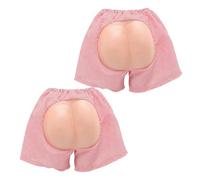 2pcs Poo Face Squishy Fake Butt Shorts Masquerade Prank Prop