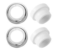 2pcs Pool Ladder Bumper, White Pool Step Rubber End Caps for 1.9 Inch/4.82cm Pool Ladder Pipes Pool Protective Liner Pool Ladder Refill Parts for Inground Pools