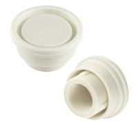 2pcs Pool Ladder Rubber Bumper, Bumpers Plug for Inground Pool, Anti-Slip Protective Swimming Pool Step Caps Accessories, Liner Stopper Replacement Parts for Above Ground Pools Hot Tub SPA, White