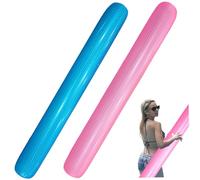 2Pcs Pool Noodles, 63.0 Inch PVC Portable Smooth Inflatable Pool Noodle, Perfect for Beach, Lake, Party &