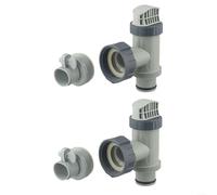 2Pcs Pool Plunger Valve and 1.25 inch to 1.5 inch Type B Hose Adapter for Intex Pool Parts for Above Ground Swimming Pool, Replacement Parts Compatible with Pool Filter Pump