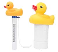 2PCS pool thermometer,Floating Pool Thermometer,Water Thermometers Set Water Proof Digital Pools Thermometers Floating High Temperature Resistants Pool Chlorines Dispenser