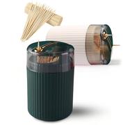 2pcs Pop-Up Automatic Toothpick Dispenser, Luxury Push Button Toothpick Holder with 400Pcs Toothpicks Automatic Toothpicks Dispenser For Both Indoor and Outdoor Use (2pcs C)