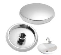 2PCS Pop Up Sink Plug Replacement 38mm Bath Vanity Drain Plug Basin Waste Faucet Hole Cover Vanity Sink Plug Replacement Drain Stopper Push Down Bath Plug Replacement for Tub Sink Kitchen Bathroom