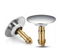 2pcs Pop up Sink Plug Replacements, Pop-up Bathroom Sink Plug Replacement, Brass Bounce Core Push-Type Drain Universal Stopper for Bathroom Basin, Wash Basin Faucet Vessel Vanity Sink-66mm Cap