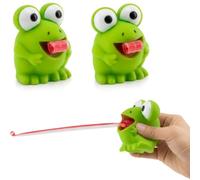 2Pcs Pop Up Toy, Frog Fidget Toy, Frog Toy Squeeze Stress Relief Toys | Pop-tongue design with crisp sound, easy to rinse and air-dry, great for stress relief and Easter party bag fillers