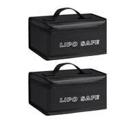 2pcs Portable Battery Case Flame Extreme Storage Flame Resistant Storage Pouches Heat Tolerance Outdoor Portable Case for Safe Bag