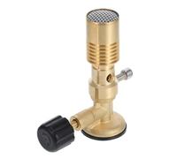 2pcs Portable Brass Bunsen Burner Head for Lab Heating and Control | Weighted round Base, Adjustable Flame and Gas Flow, Propane or Natural Gas, Threaded Cartridge Connection