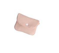 2PCS Portable Coin Purse New Solid Color Mini Cash Wallet Lightweight Cotton Headphone Bag Women Key Pouch Travel Card Holder(B-Pink)