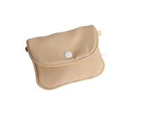 2PCS Portable Coin Purse New Solid Color Mini Cash Wallet Lightweight Cotton Headphone Bag Women Key Pouch Travel Card Holder(B-Beige)
