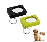 2pcs Portable Dog Training Clicker Square Pet Behavior Trainer for Dogs Cats Birds Lizards Fish Aid for Indoor Use